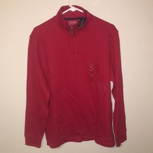 Mens Club Room 1/4 Zip Red Size M